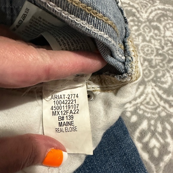 Women’s Ariat Jeans 31Long sz 12 35 Inch Inseam High Rise Straight Leg Style - Picture 7 of 7